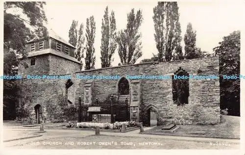 R182217 Die alte Kirche und Robert Owens Grab. Newtown. W. 3892. Valentinstag. RP