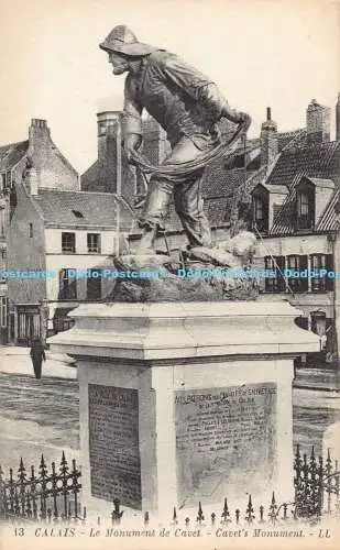 R185143 Calais. Cavets Monument. LL. Levy Fils