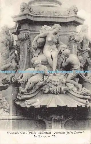 R183113 Marseille. Castellane platzieren. Fontaine Jules Cantini La Source. EL