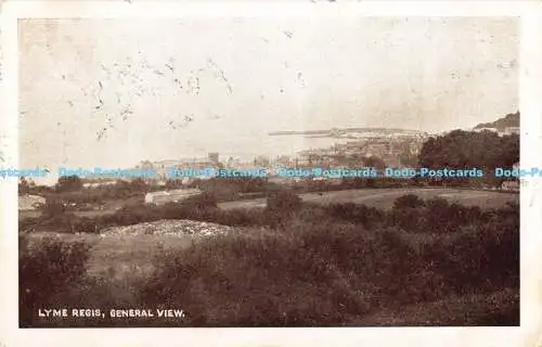 R183148 Lyme Regis. Gesamtansicht. Sepia Glanz. 1920