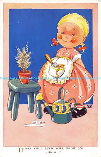 R184101 hofft, dass Ihr Glück wächst und wächst. Valentinstag. Violet Harford