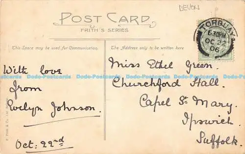 R185304 Torquay von Vane Hill. Serie Friths. 1906