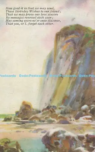 R183309 Alte Postkarte. Klippen und Felsen. K. B. Newman Wolsey. 1944