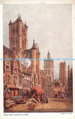 R183315 Vue de Ganden 1833. Postkarte