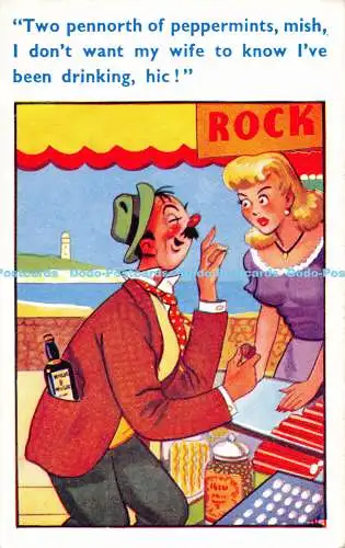 R184403 Zwei Pennorth Pfefferminzmisch. Comic Postkarte