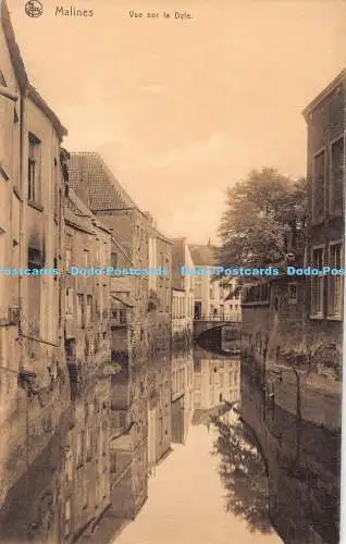 R186489 Nels. Malines. Vue sur la Dyle. Serie Malines Nr. 29