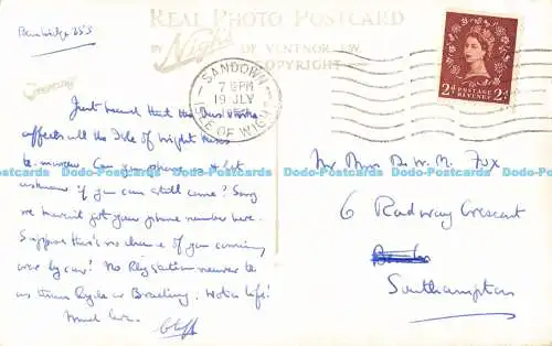 R186582 5470. Die Esplanade. Blick nach Westen. Sandown. I.W.RP. Nahe. 1957