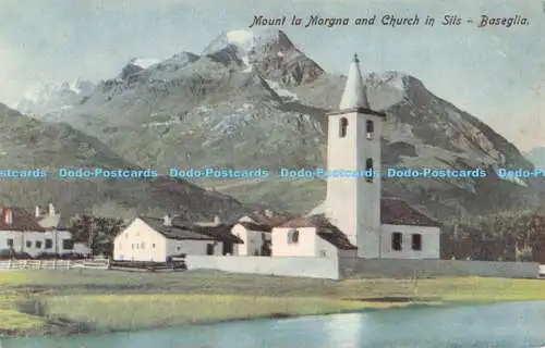 R185790 Berg la Morgna und Kirche in Sils. Baseglia