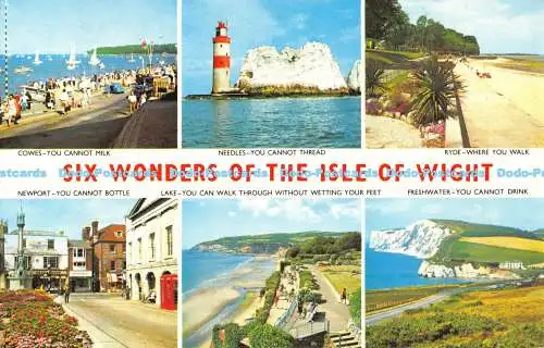 R186623 Sechs Wunder der Isle of Wight. Nahe. Jarrold. Multi View