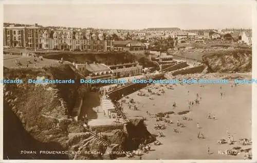 R187562 Towan Promenade und Strand. Newquay. Valentinstag. Nr. K.4073. RP. 1955
