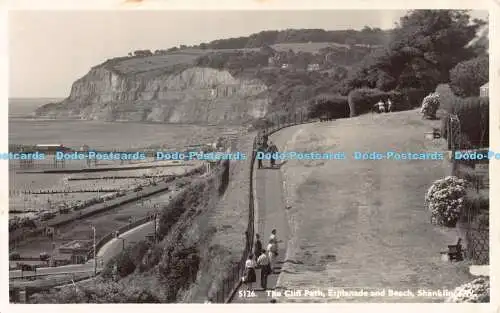 R186660 5126. The Cliff Path. Esplanade und Strand. Schaftlin. I.W.RP. Nahe