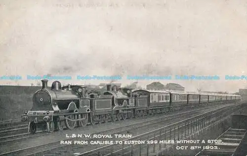 R185848 L. und N.W. Royal Train. Von Carlisle nach Euston gelaufen 299 Meilen ohne