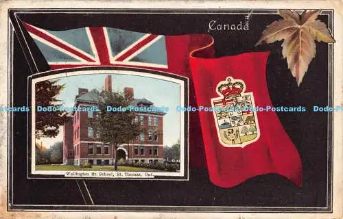 R185858 Kanada. Wellington St. School. St. Thomas. Ost. Stedman Bros. 1911
