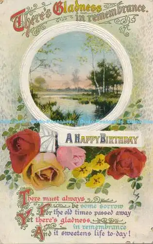 R184768 Es ist Freude in Erinnerung. A Happy Birthday. Fluss. B. B. London.