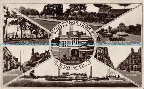 R187695 Grüße aus Woolwich. Molyneuxs Bibliothek. Britische Manufaktur. Multi V