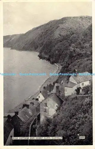 R188926 Rose Cottage und Hobby Cliffs. Clovelly. Lachs. Photostyle