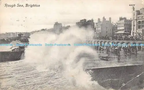 R186978 Rough Sea. Brighton. Bildmitte. 1908