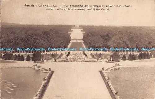 R186163 Parc de Versailles. Gesamtansicht der lateinamerikanischen Gebiete und des Kanals. Morea