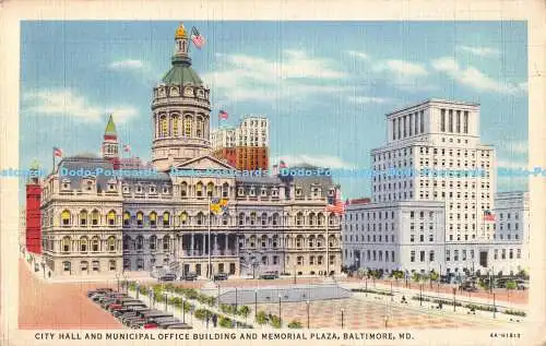 R186993 Rathaus und Gemeindebürogebäude und Memorial Plaza. Baltimore. M