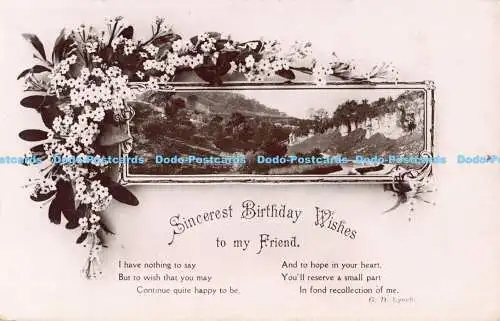 R185041 Aufrichtige Geburtstagswünsche an meinen Freund. G. D. Lynch. Wildt und Kray. RP.