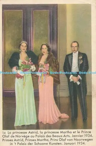 R187967 La Princesse Astrid. La Princesse Martha et le Prince Olaf de Norvege au