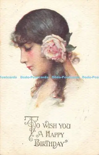 R187045, um Ihnen alles Gute zum Geburtstag zu wünschen. B. B. London. Serie Nr. G. 1919