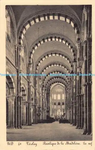 R189053 ND. 41. Vezelay. Basilique de la Madeleine. La nef. Photomecaniques