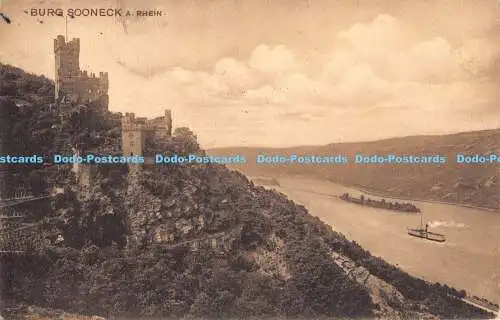 R189085 Burg Sooneck. A. Rhein. Franz Wittmann. 1909