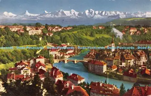 R189116 Bern Altstadt und die Alpen. A. Boss. 1954