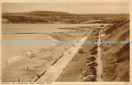 R187120 Exmouth. Die Promenade von Orcombe Point. Photochrom. Nr V1521. 1956