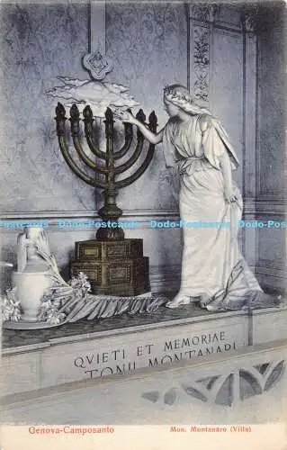 R190583 Genova Camposanto. Mo. Montanaro. Villa. Künstler. Atelier H. Bubbenheim.