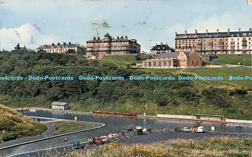 R188109 Saltburn. Bootspool und Minibahn. Bamforth. 1971