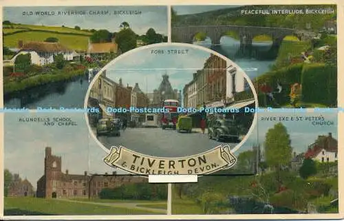 R188115 Tiverton und Bickleigh. Devon. Mehrfachansicht. 1976