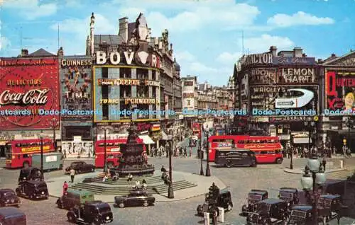 R188215 Piccadilly Circus. London. 1961. Postkarte