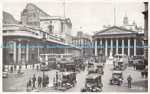 R190712 Bank of England und Royal Exchange. London. Valentines Bromotone. 1933