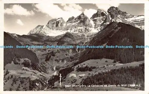 R187295 1920. Champery. Le Calvaire et Dents du Midi. Societe Graphique Neuchate