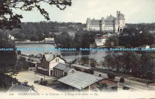 R189393 Pierrefonds. Le Chateau. LEtang et la Gare. LL
