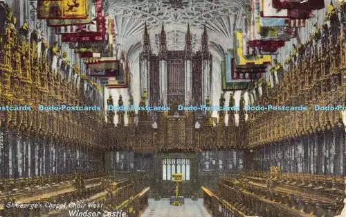 R188755 St. Georges Chapel Choir West. Windsor Castle. Serie Friths. 1911