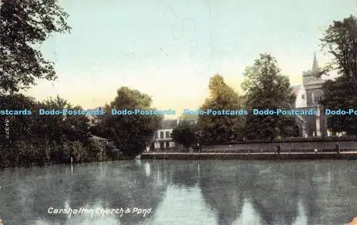 R189840 Carshalton Church and Pond. 1911. W. Flor