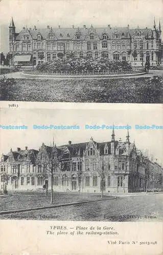 R189842 Ypern. Der Ort des Bahnhofs. Schraubstock Paris Nr. 50215 148. Anton