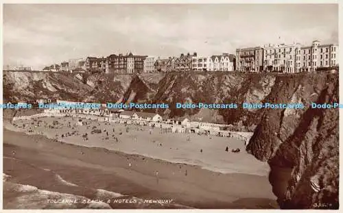 R189877 Tolcarne Beach and Hotels. Newquay. E. C. Flinn. RP