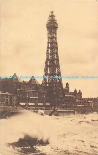 R191314 Blackpool. Der Turm. stecken. Sepia. 2405