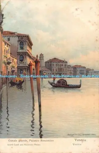 R189905 Canale grande. Palazzo Rezzonico. Venezia. Stengel. Canal Grande und Rezz