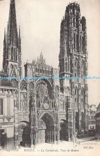 R191370 Rouen. La Cathedral. Tour de Beurre. ND. Foto