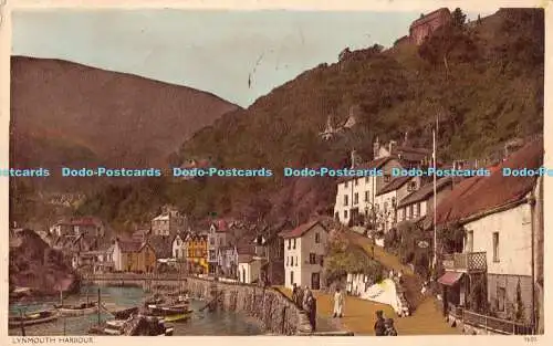 R191468 Lynmouth Harbour. 1950