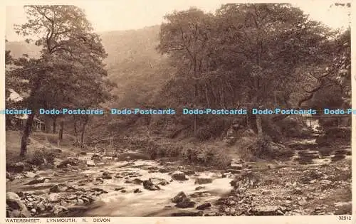 R190091 Watersmeet. Lynmouth. N. Devon. Nr. 47 einer Serie von 48 Bildern von Bea