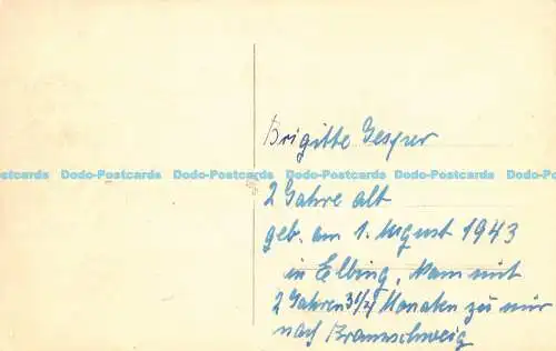 R190122 Little Girl. Alte Fotografie. Postkarte. Aqfa