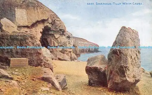 R191624 5887. Swanage. Tilly Whim Caves. Serie Celesque. Photochrom