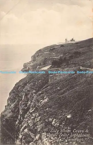 R191627 Tilly Whim Caves und Amboss Point Leuchtturm. Swanage