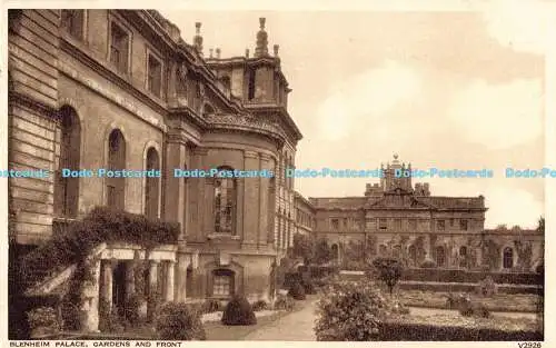 R191683 Blenheim Palace. Garten und Front. Photochrom